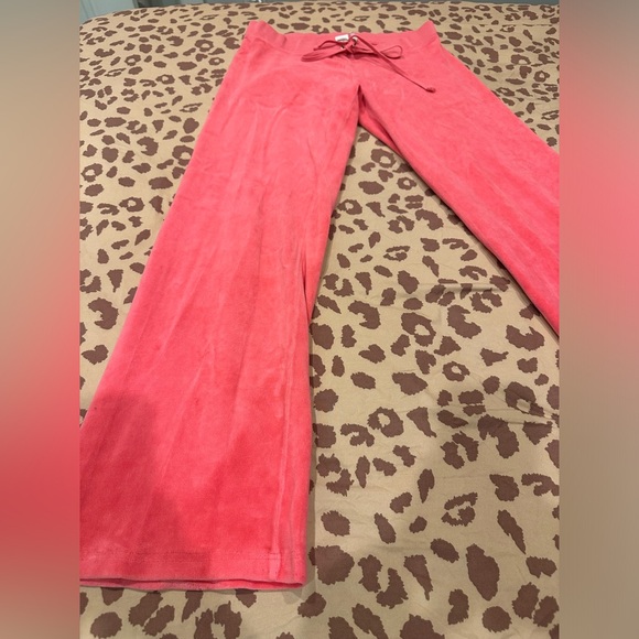 Vintage Juicy Couture bright Pink Velour Pants - Picture 8 of 14